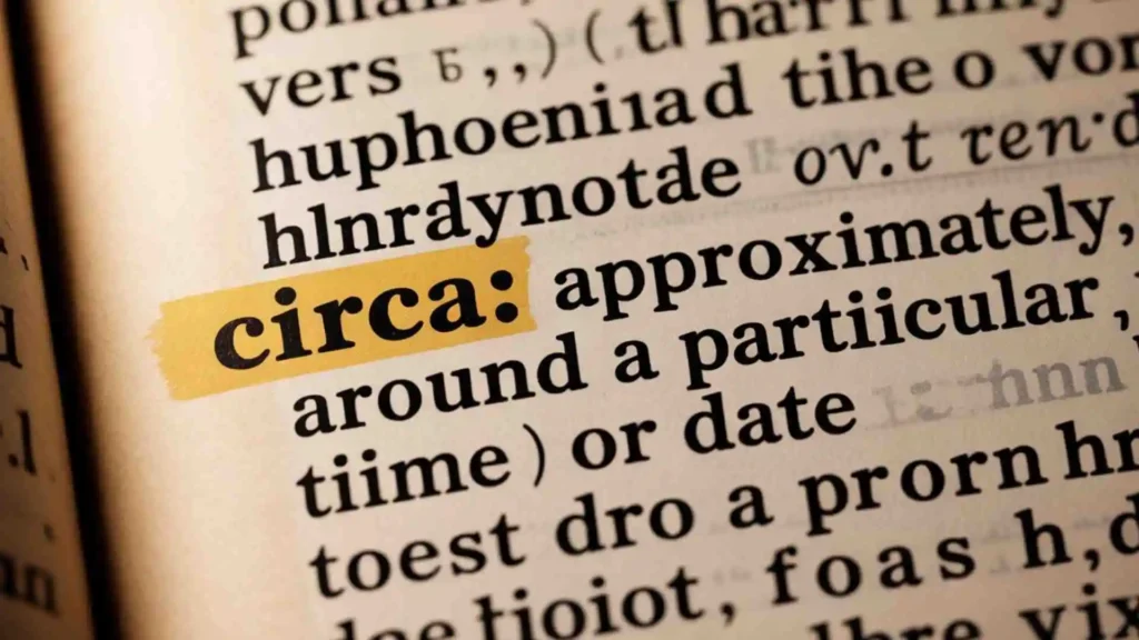 What Does Circa Mean In English