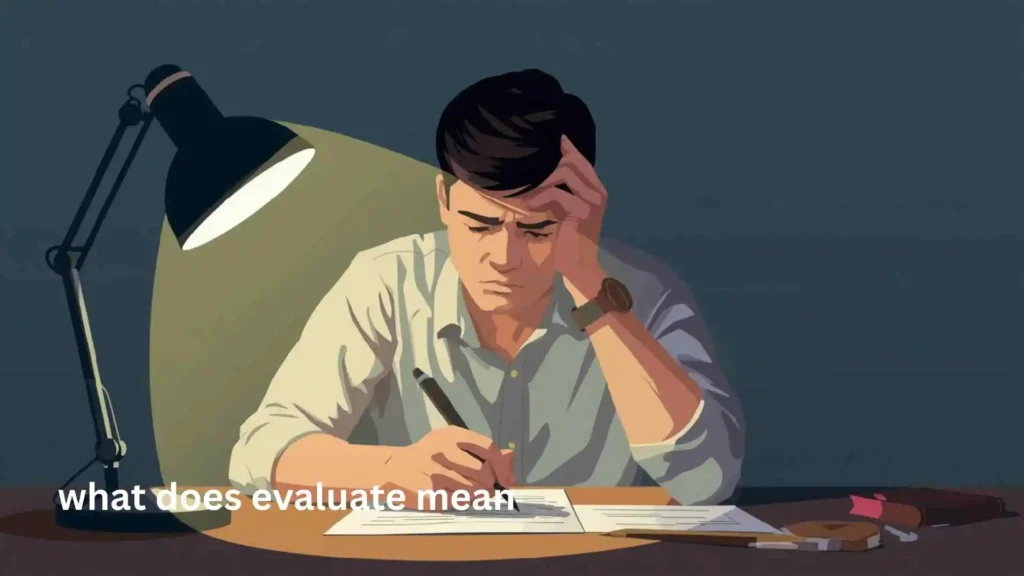 what does evaluate mean
