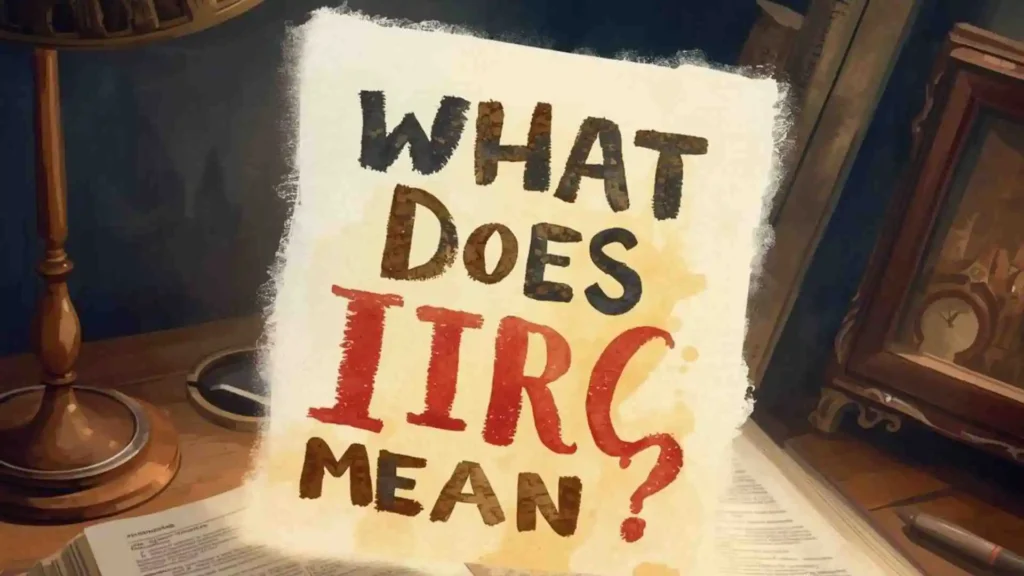 IIRC Meaning Explained Simply