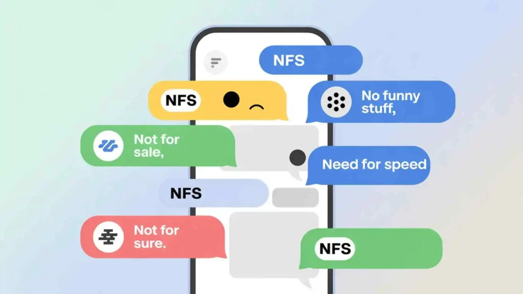 what does nfs mean in text