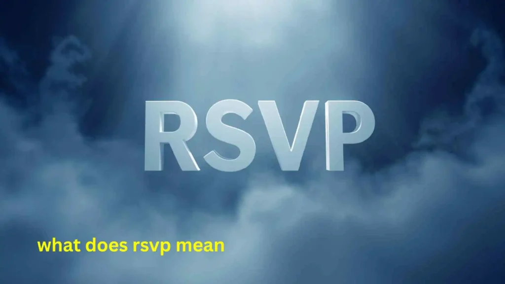 what does rsvp mean