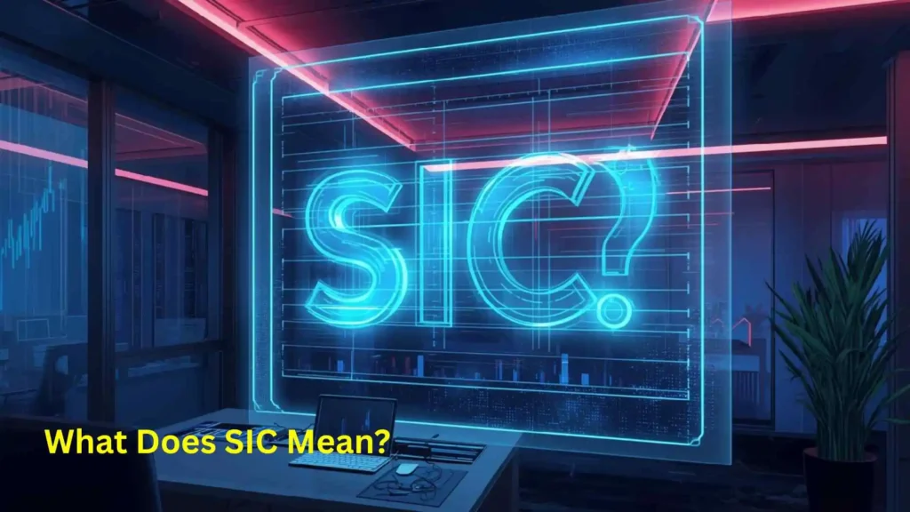 What Does SIC Mean?