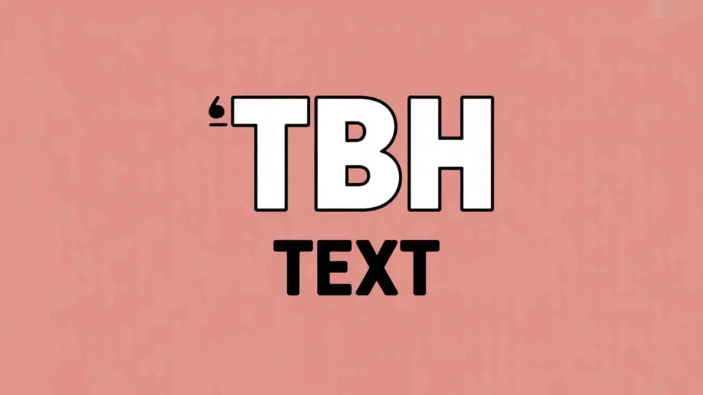 what does tbh mean in text
