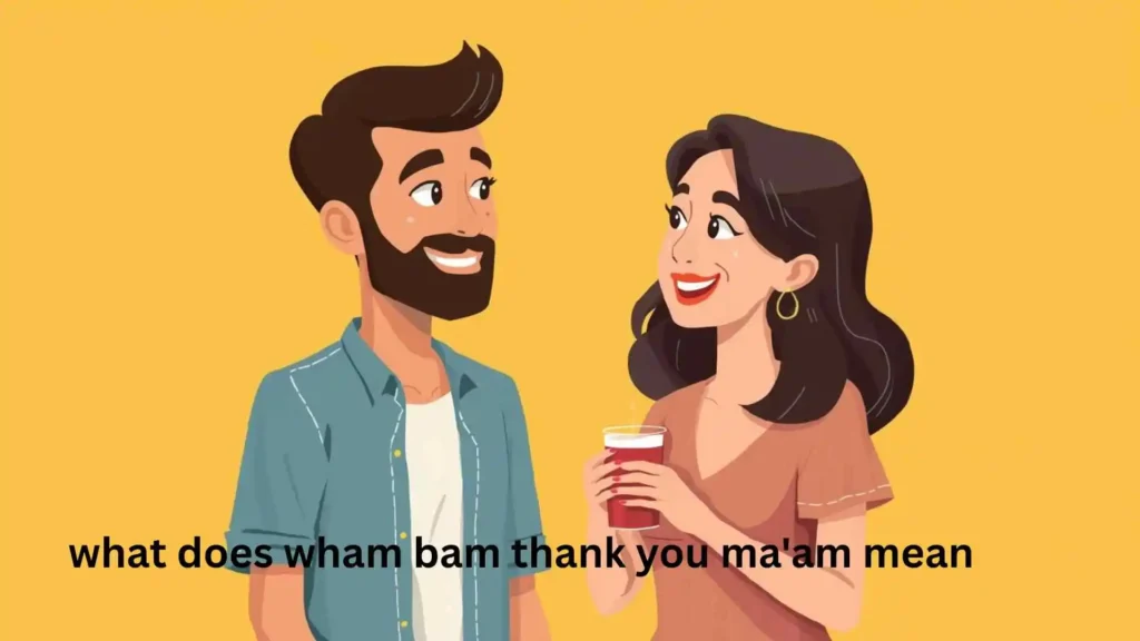 what does wham bam thank you ma'am mean