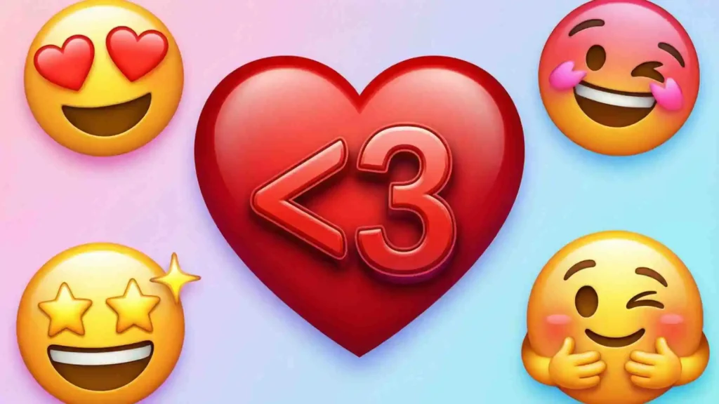 <3 Emoticon Vs Heart Emoji ❤️