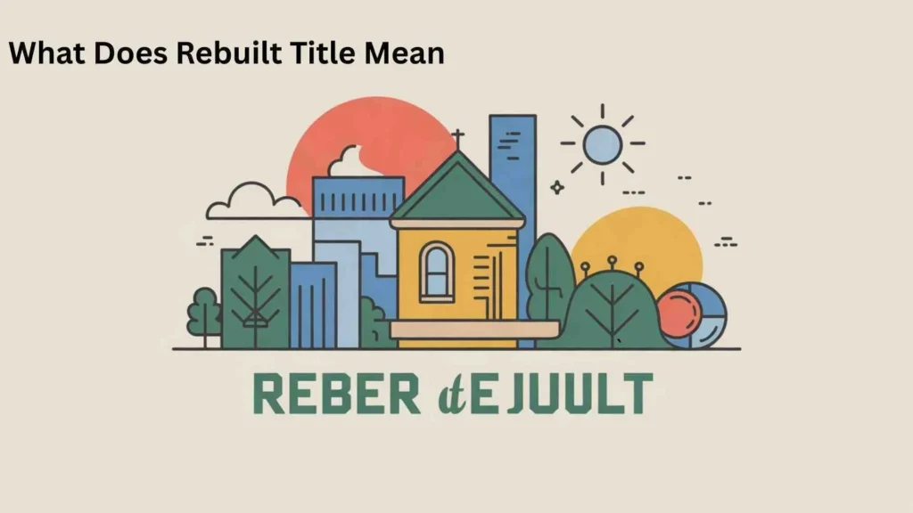 What Does Rebuilt Title Mean for Insurance?