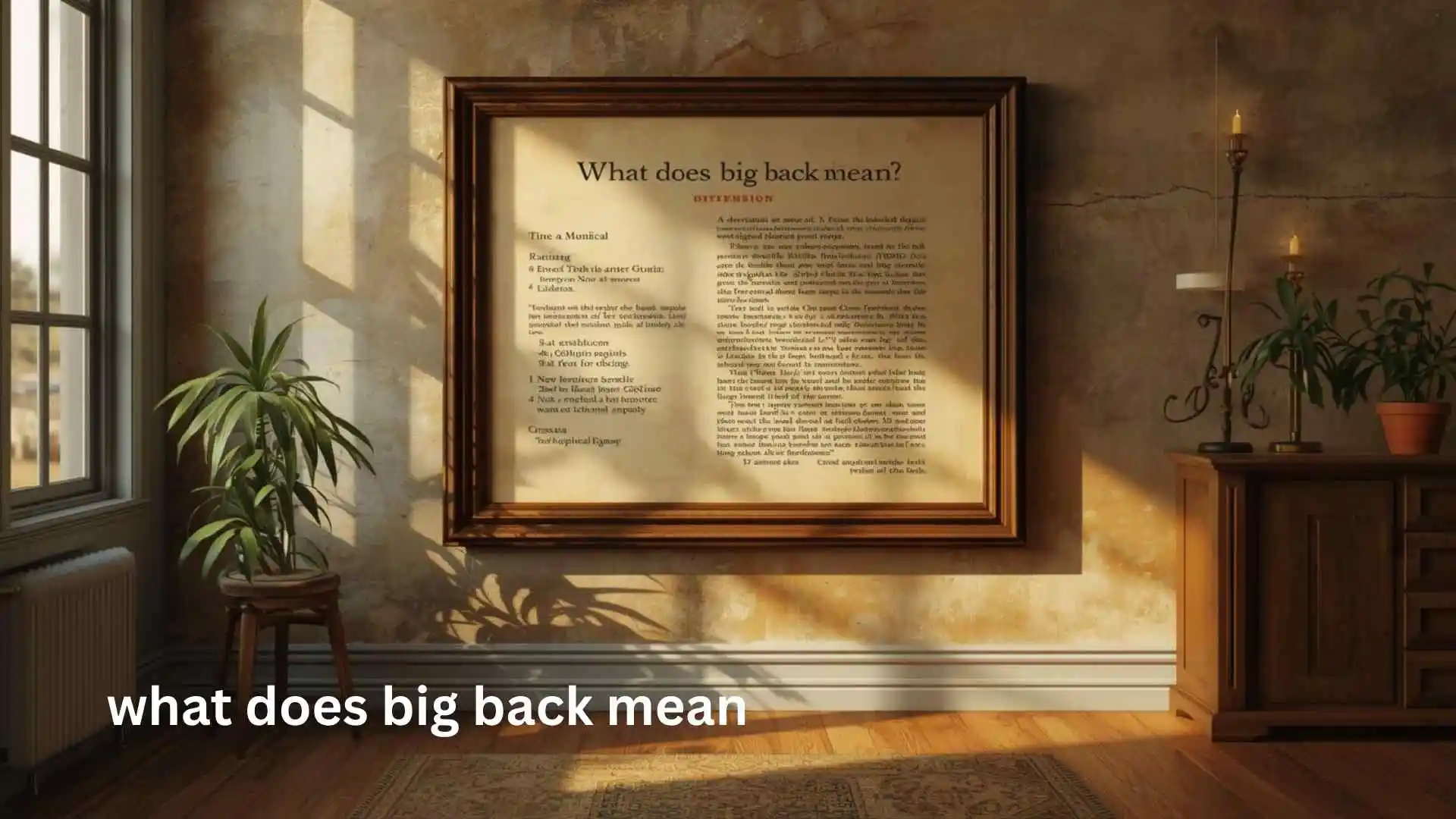 what does big back mean