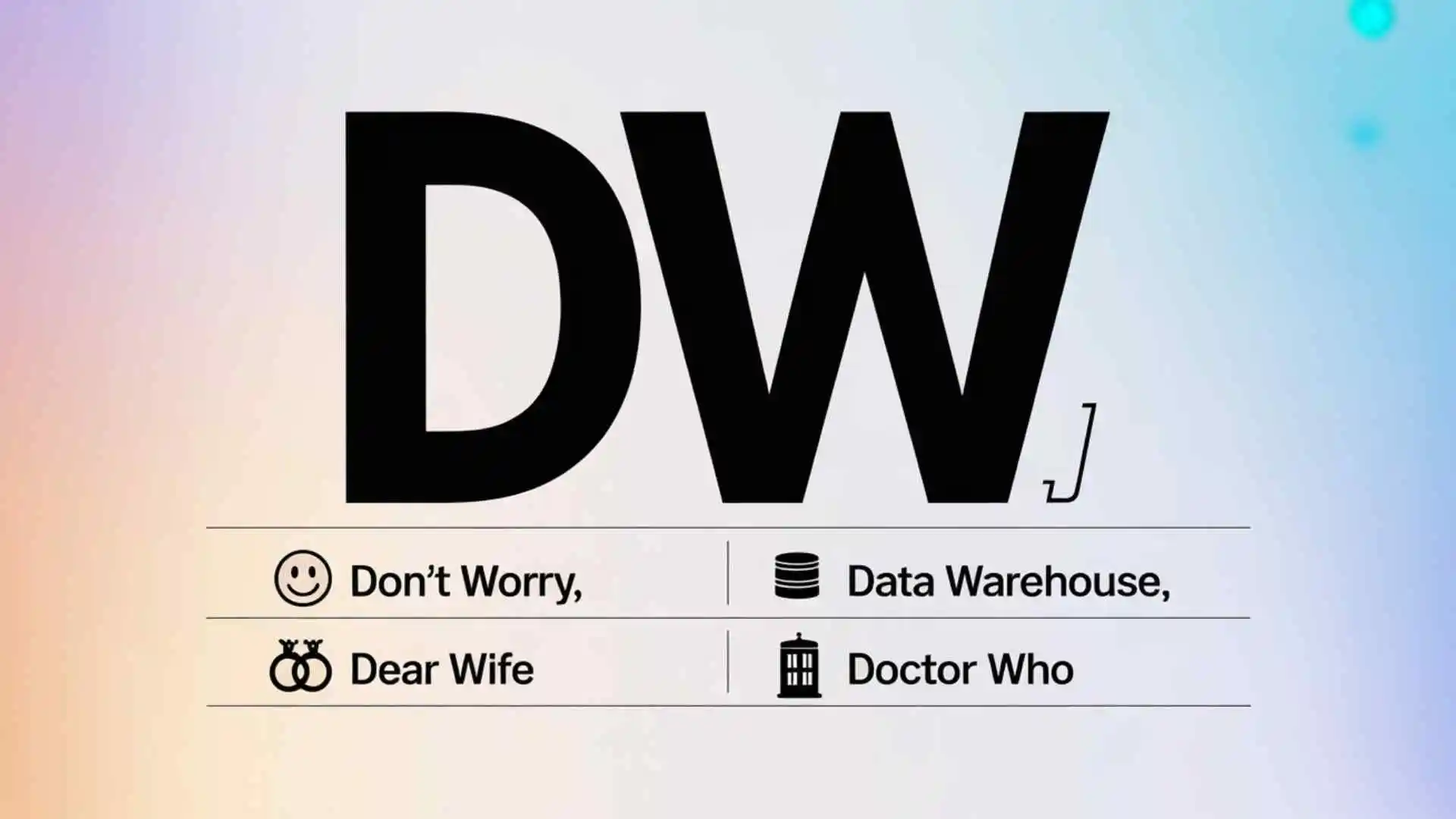 what does dw mean