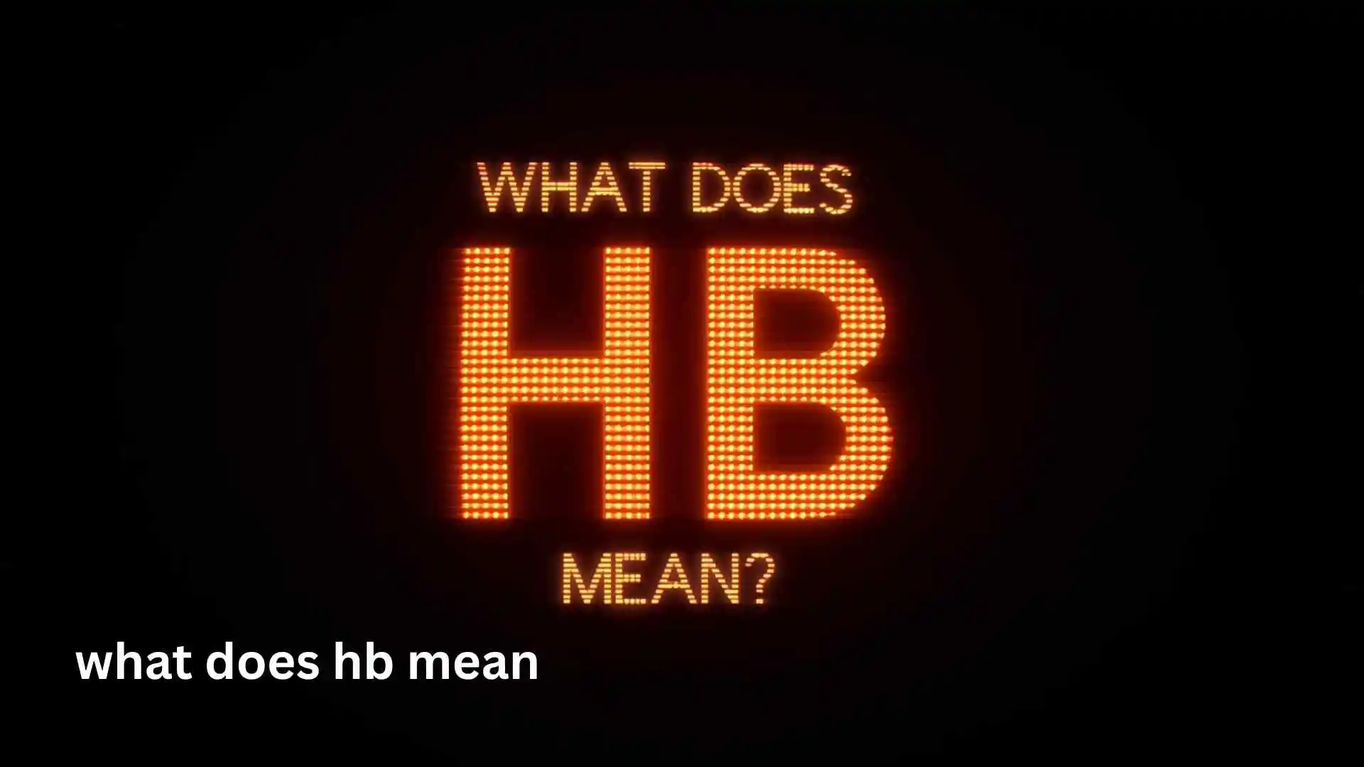 what does hb mean